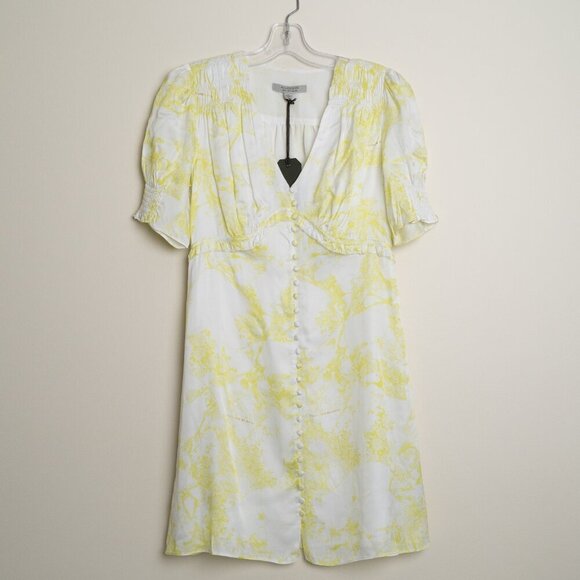 ✨ All Saints Mini Dress Demi Marama Citrus Yellow - Picture 2 of 13